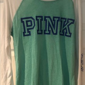 Pink love sleeve shirt